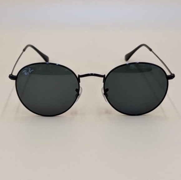 LIKE NEW RayBan Round Metal RB3447 Black Lens Ray ban Sunglasses - Picture 4 of 15